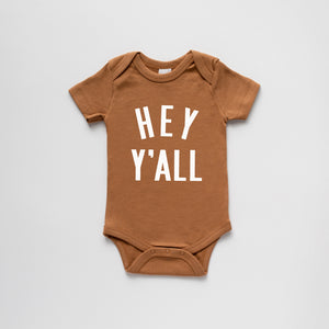 Camel Organic Hey Y'all Baby Bodysuit