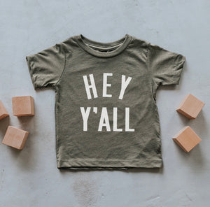 Olive Hey Y’all Kids Tee