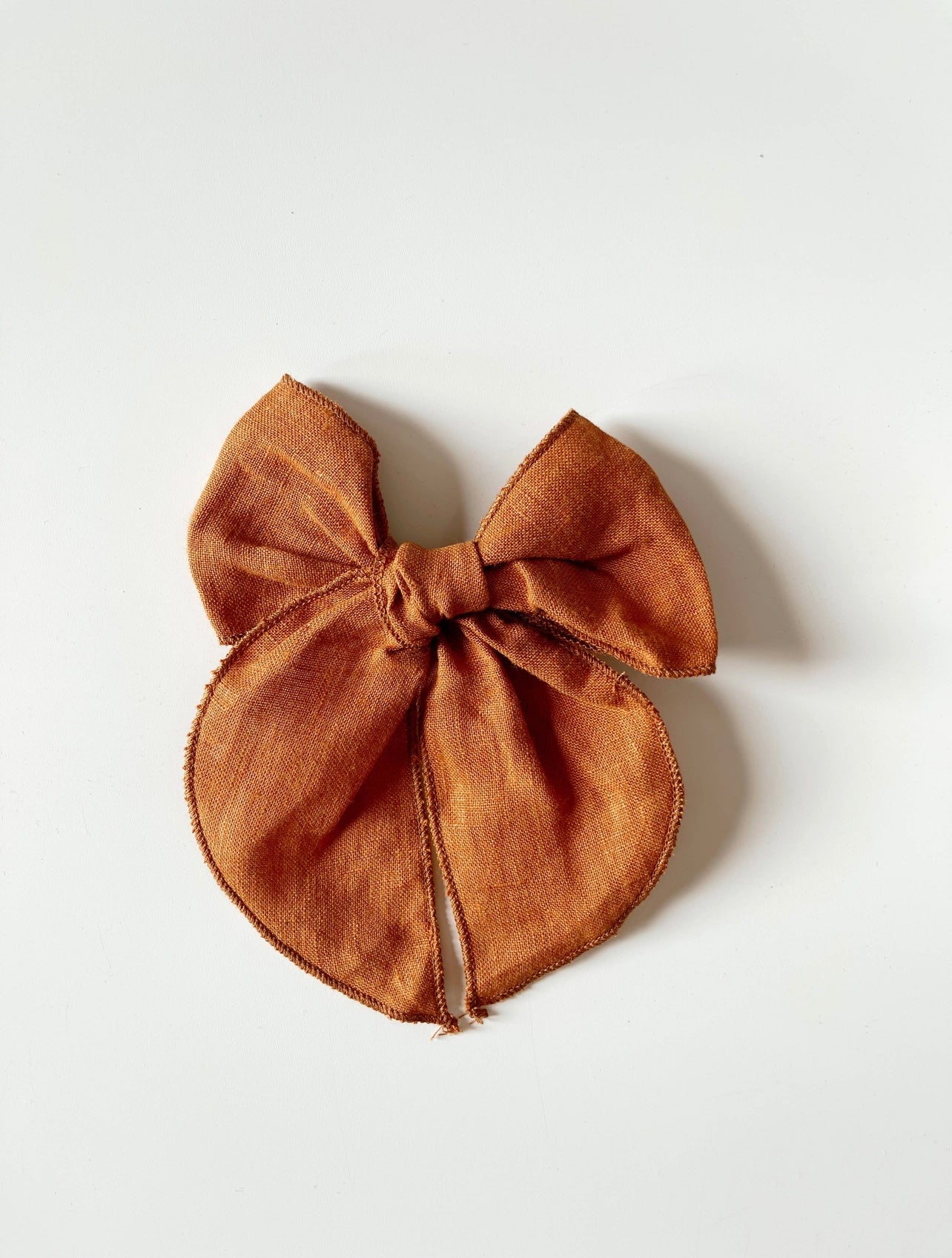 Oversized Frill Cotton Bow Clip