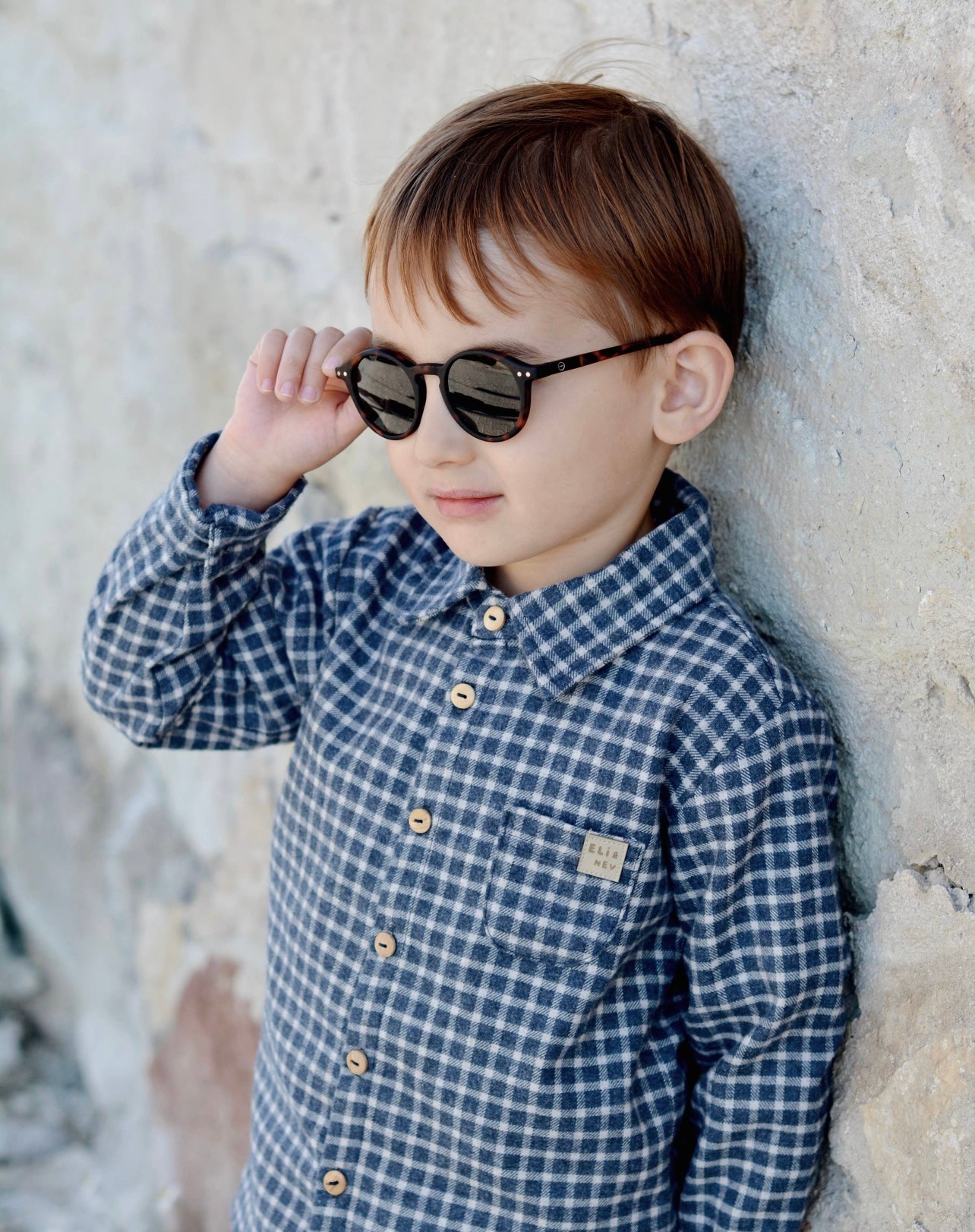 Baby/kids boy gingham shirt