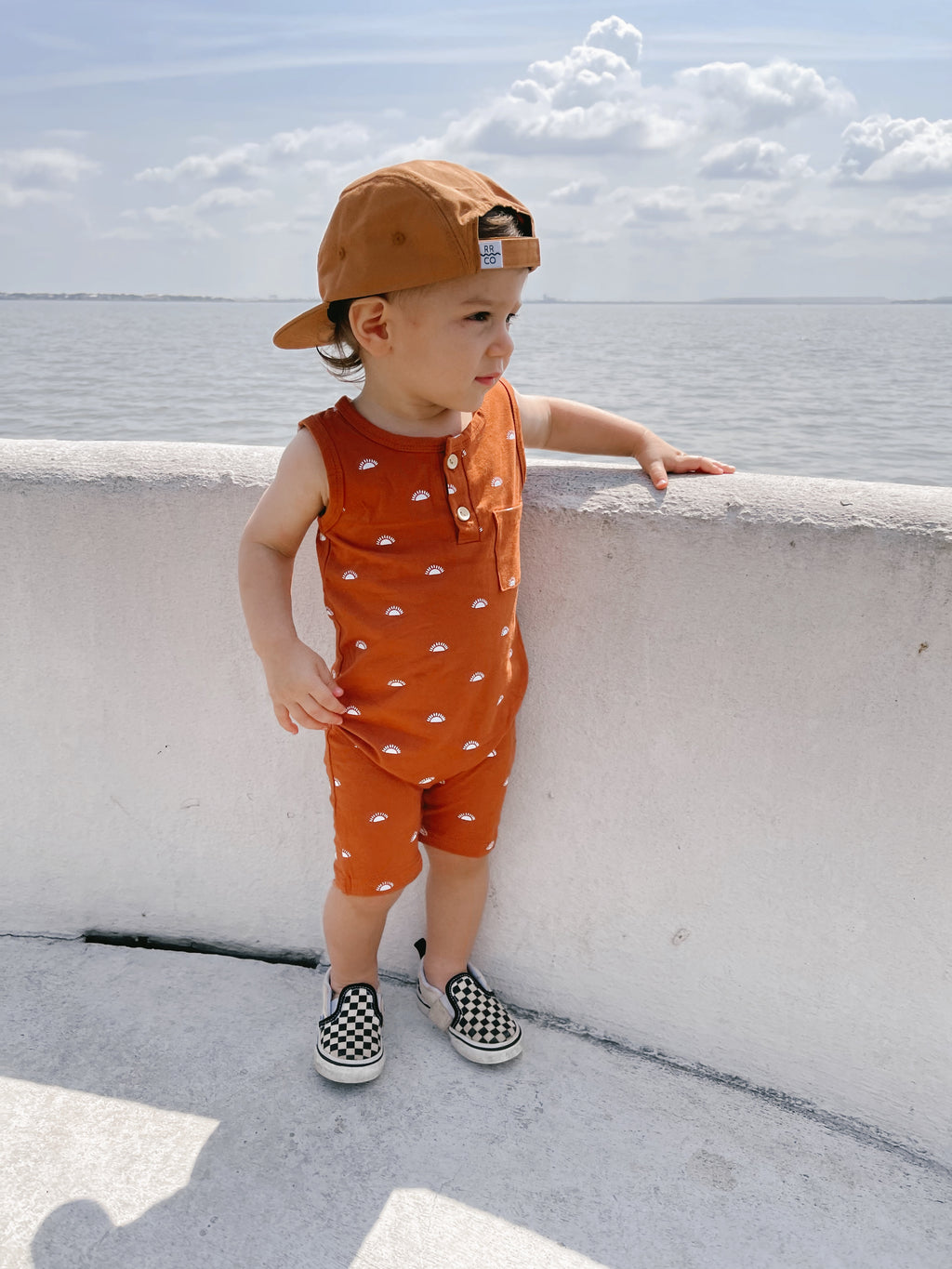 Terracotta Sunset Sleeveless Romper