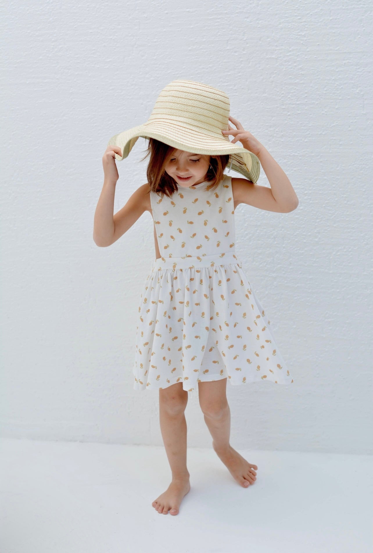Dress with lemon pattern