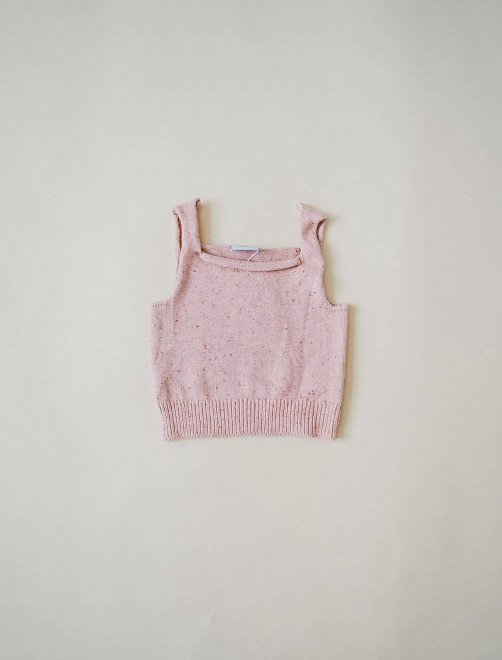 Speckled Knit Tank - Peony