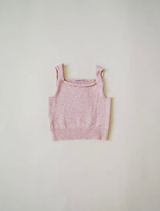 Speckled Knit Tank - Peony