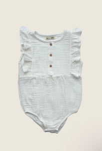 White baby bodysuit
