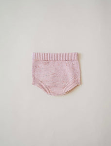 Speckled Knit Bloomer -Peony