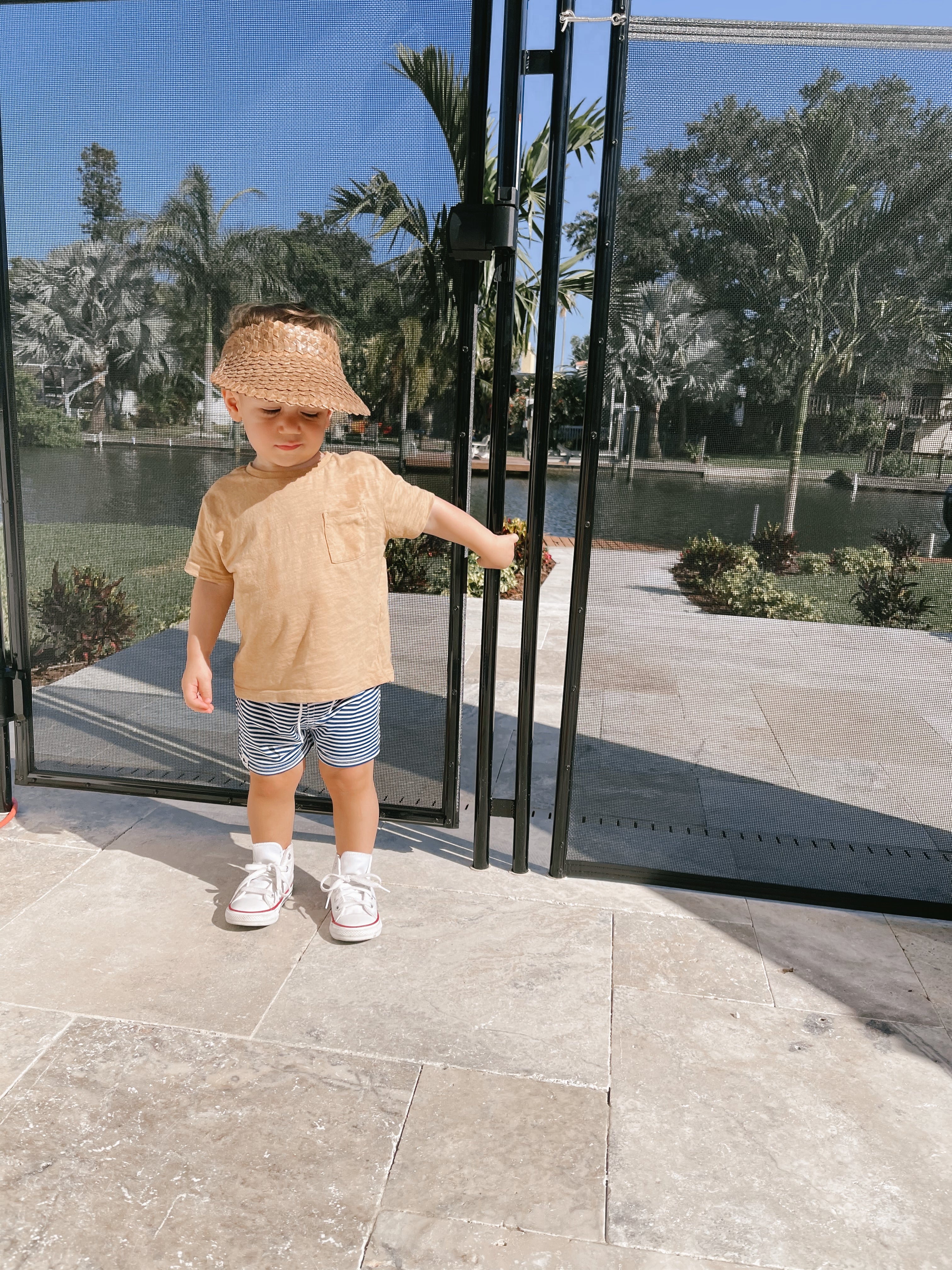 Straw Sun Visor for toddlers and kids 