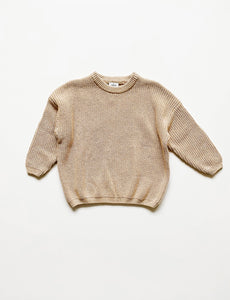Knit Pullover - Speckled Beige