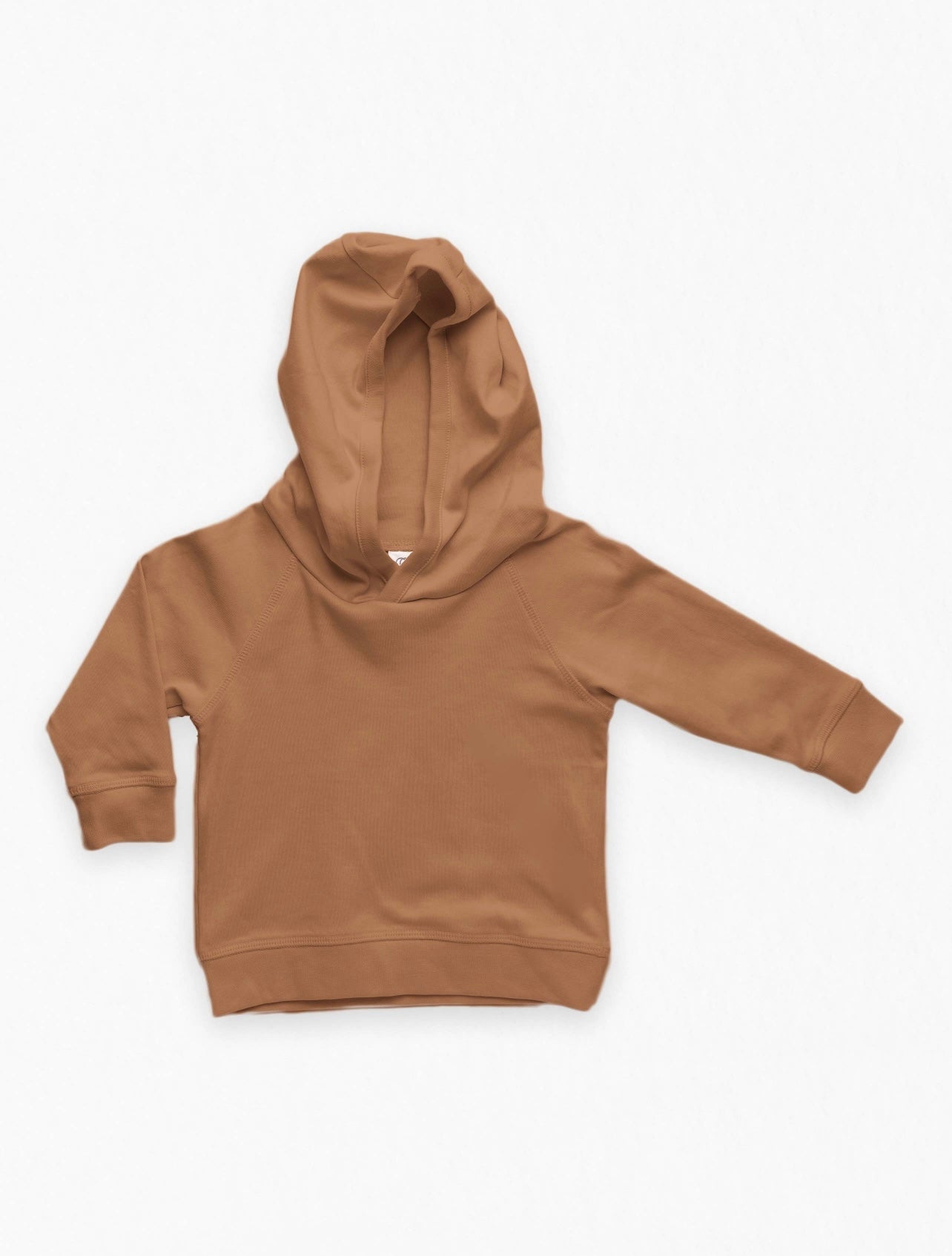 Our  Brown Super Soft Madison Pullover toddler Hoodie that is 100% organic cotton. 