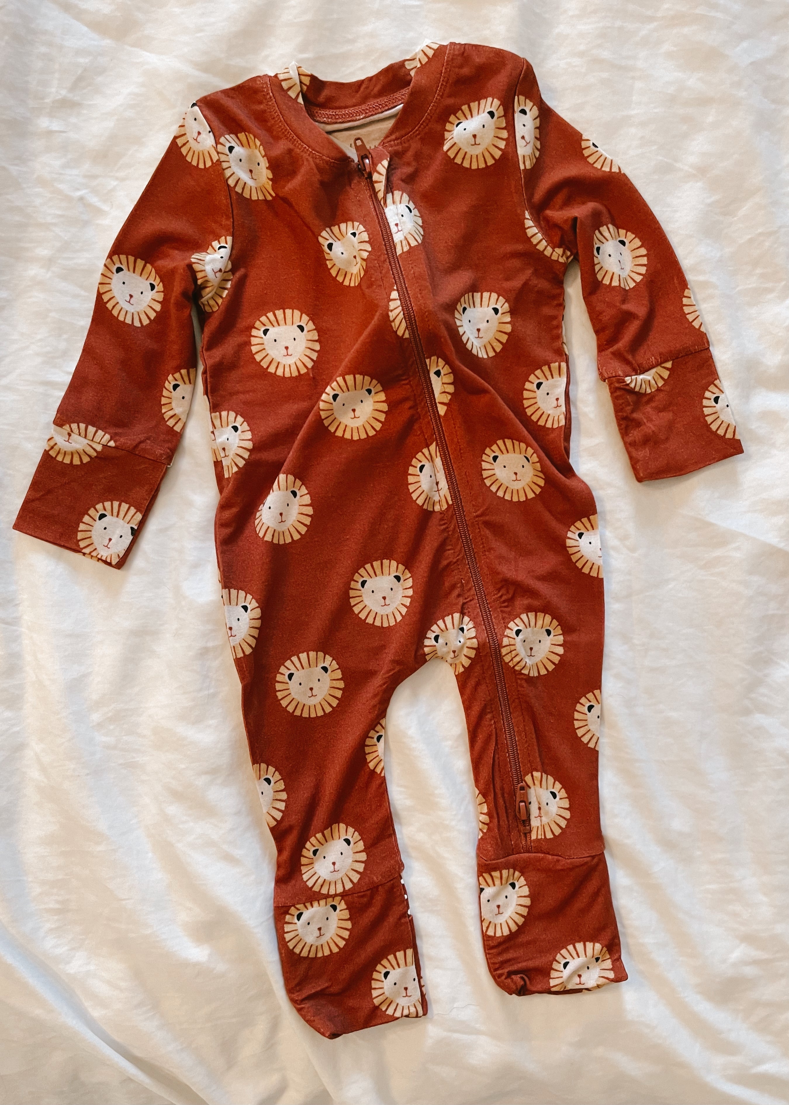 Toddler footie pajamas with lions 