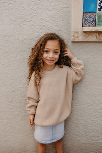 Knit Pullover - Speckled Beige
