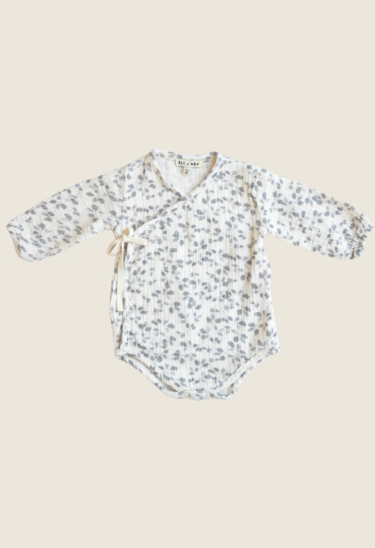 Baby bodysuit - leaves pattern