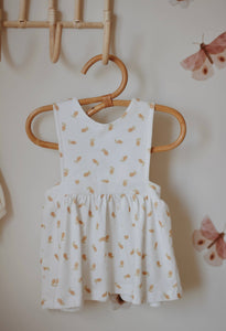 Dress with lemon pattern