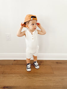 Boy Toddler Hooded Shortie Romper