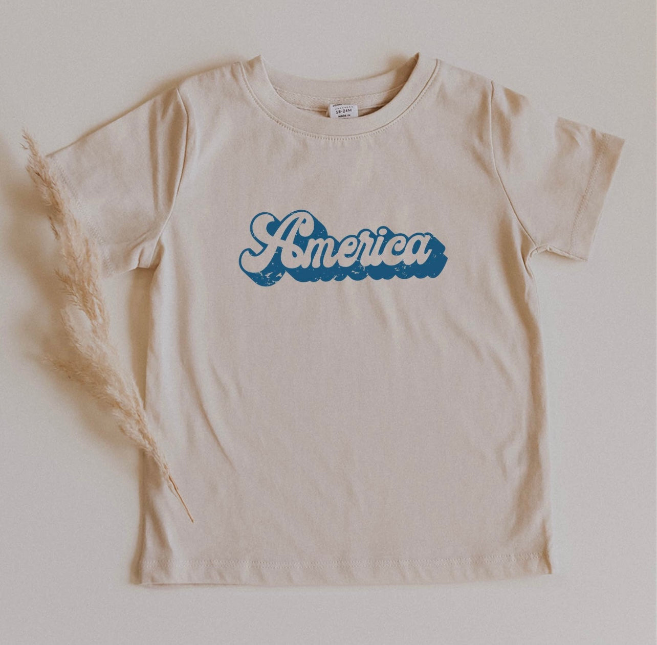 America screen printed toddler clothing